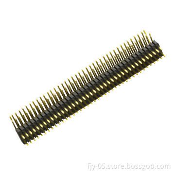 1.27*2.54mm pin header dual row, right angle 04 to 100 contacts